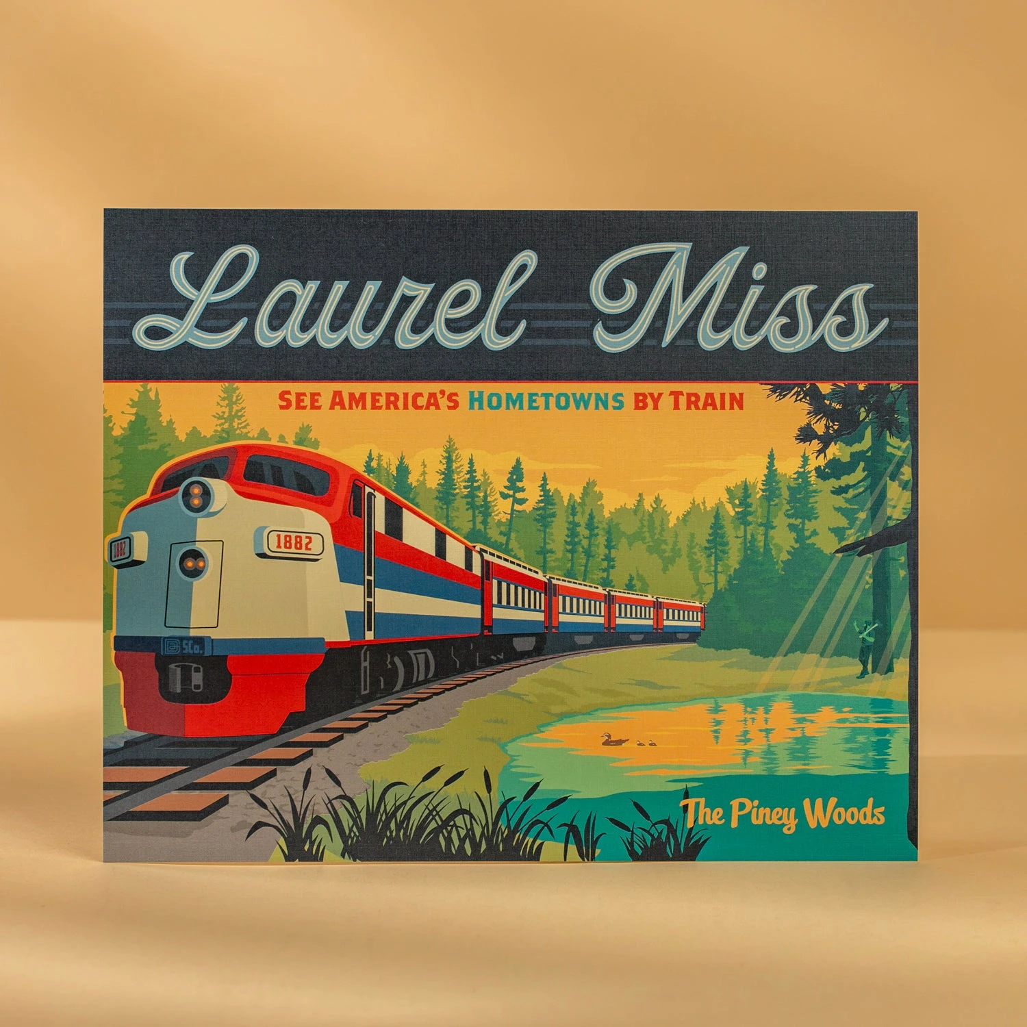 Amtrak Crescent Line Train Mural Art Print - 8" x 10" Wall Decor 5 Amtrak Crescent Line Train Mural Art Print - 8" x 10" Wall Decor - Image 3