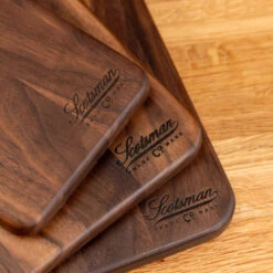 Scotsman Walnut Arched Cheese Board -Laurel Mercantile Store Walnut Arched Cheese Boards 00006