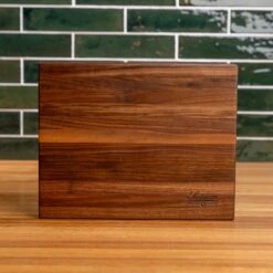Scotsman Walnut Butcher Block: Premium American Hardwood Prep Station -Laurel Mercantile Store Walnut Eased Edge Butcher Block Small 00007