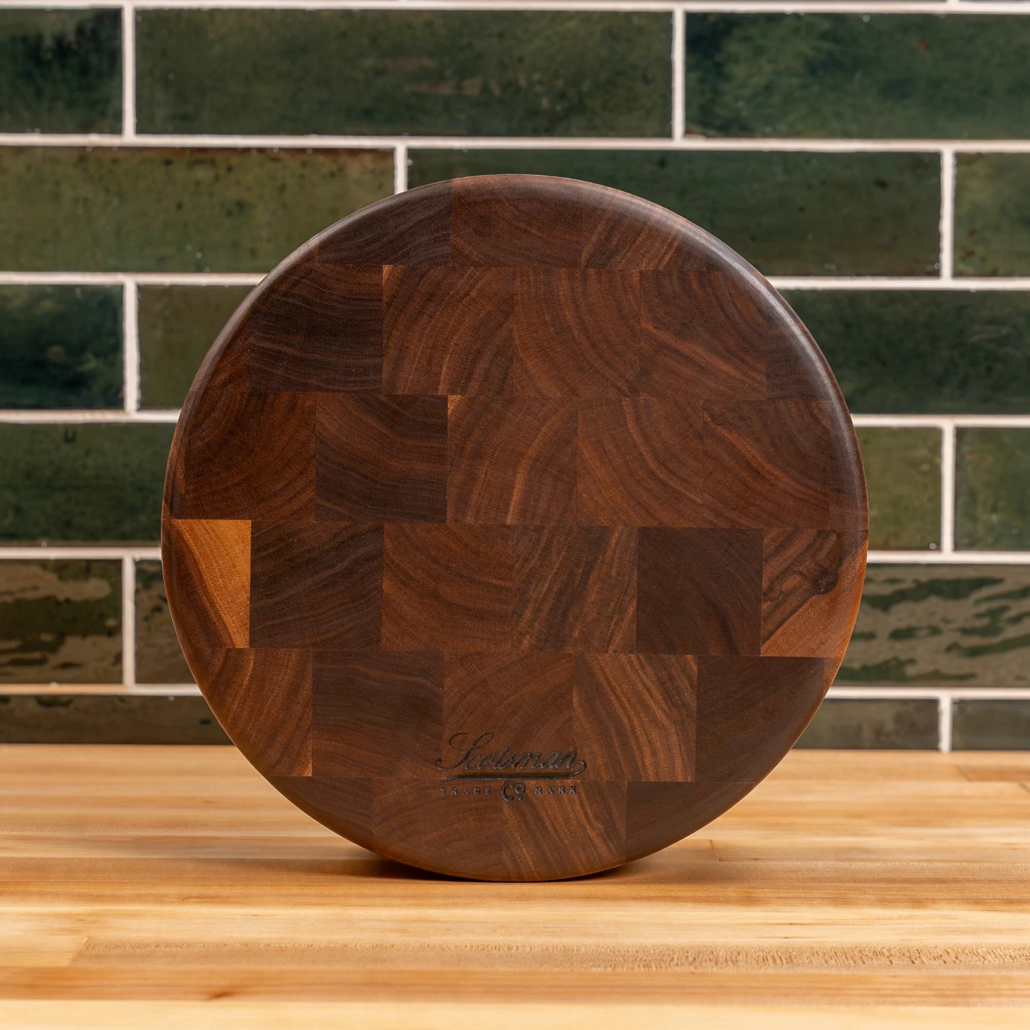 Scotsman Walnut End Grain Round Butcher Block 5 Scotsman Walnut End Grain Round Butcher Block - Image 3