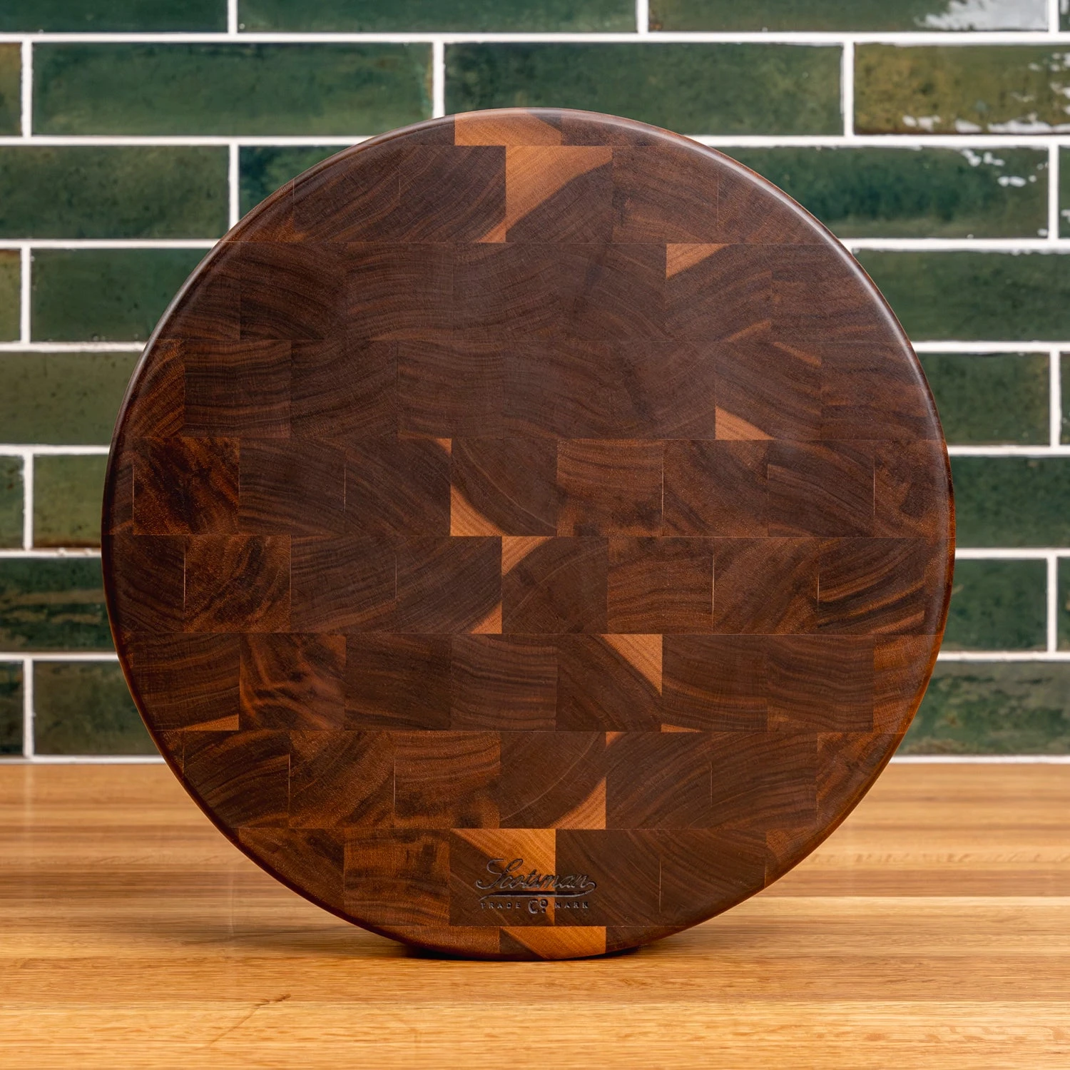 Scotsman Walnut End Grain Round Butcher Block 11 Scotsman Walnut End Grain Round Butcher Block - Image 9