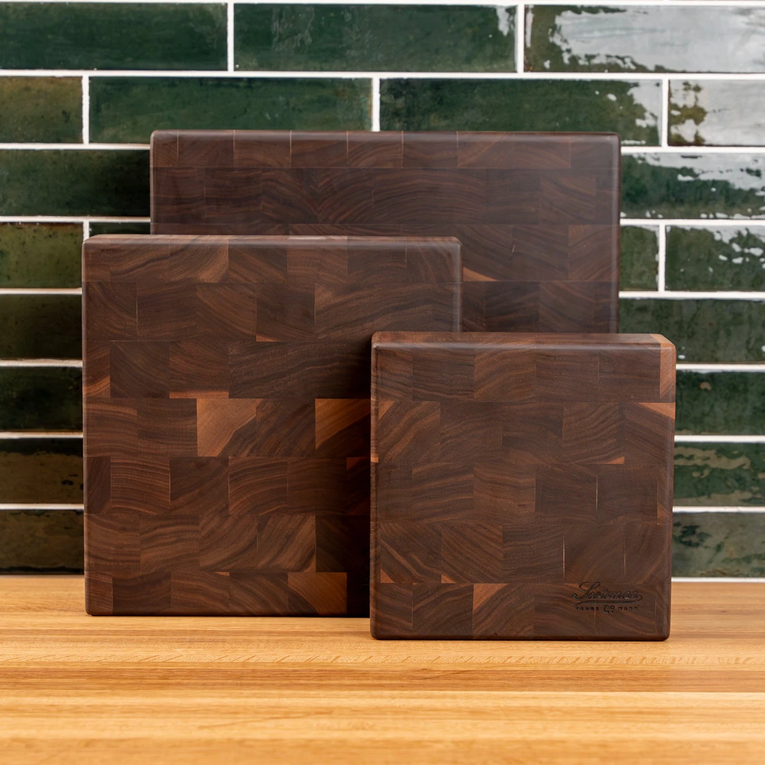 Walnut End Grain Square Butcher Block 3 Walnut End Grain Square Butcher Block