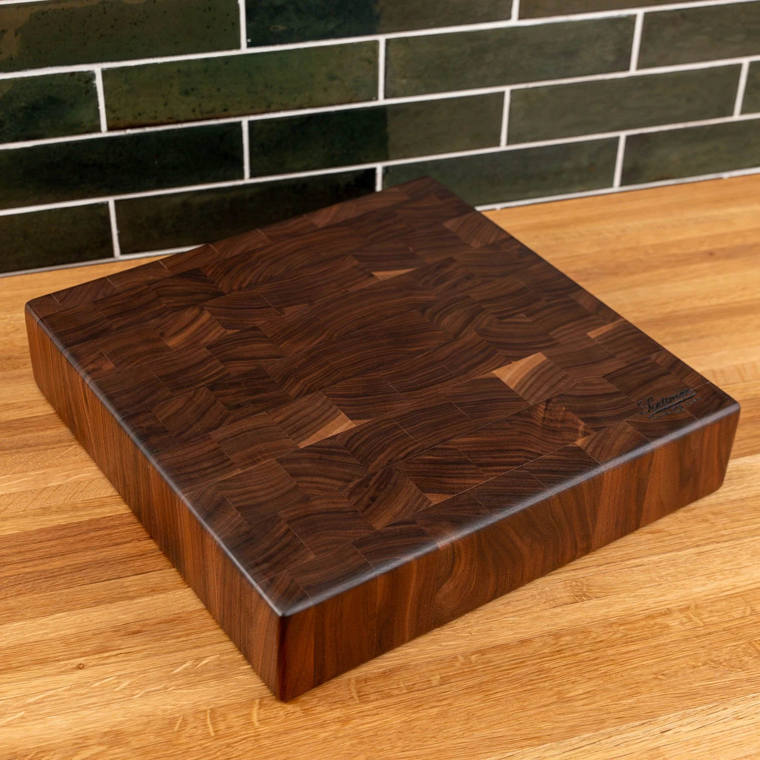 Walnut End Grain Square Butcher Block 14 Walnut End Grain Square Butcher Block - Image 12