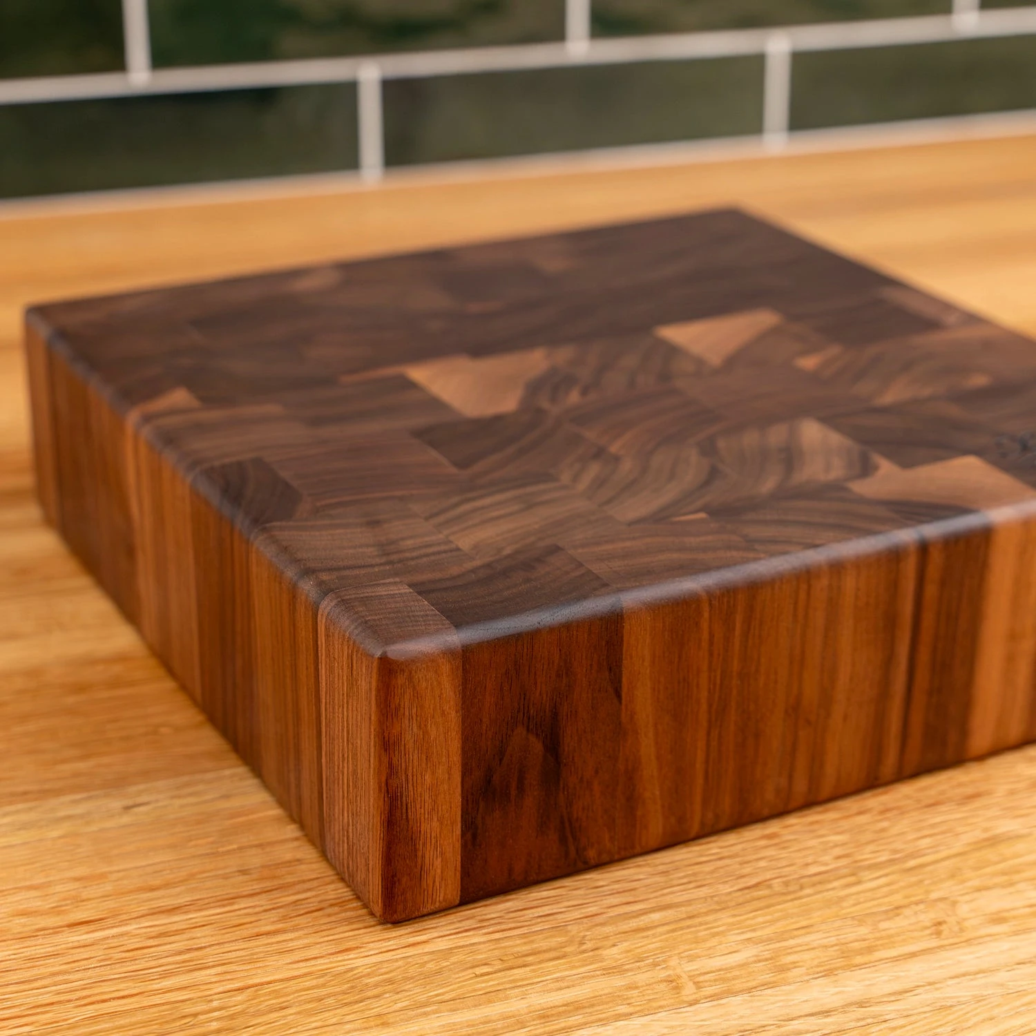 Walnut End Grain Square Butcher Block 11 Walnut End Grain Square Butcher Block - Image 9