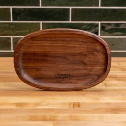 Scotsman Walnut Oval Carving Board 13 Scotsman Walnut Oval Carving Board -Laurel Mercantile Store Walnut Oval Carving Board 00005