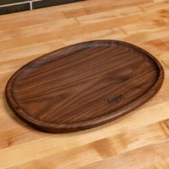 Scotsman Walnut Oval Carving Board 16 Scotsman Walnut Oval Carving Board -Laurel Mercantile Store Walnut Oval Carving Board 00009