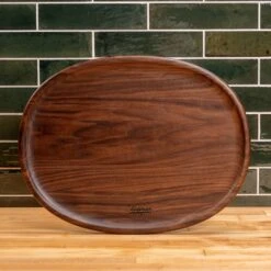 Scotsman Walnut Oval Carving Board 18 Scotsman Walnut Oval Carving Board -Laurel Mercantile Store Walnut Oval Carving Board 00021