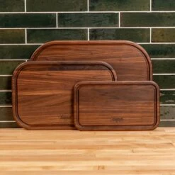 Walnut Rectangle Serving Board With Juice Groove