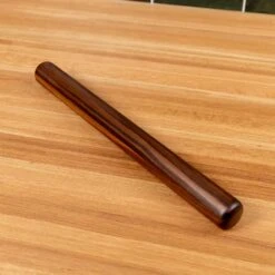 Handcrafted Solid Wood Straight Rolling Pin - 20-Inch Professional Baker's Tool 18 Handcrafted Solid Wood Straight Rolling Pin - 20-Inch Professional Baker's Tool -Laurel Mercantile Store Walnut Straight Rolling Pins 00008