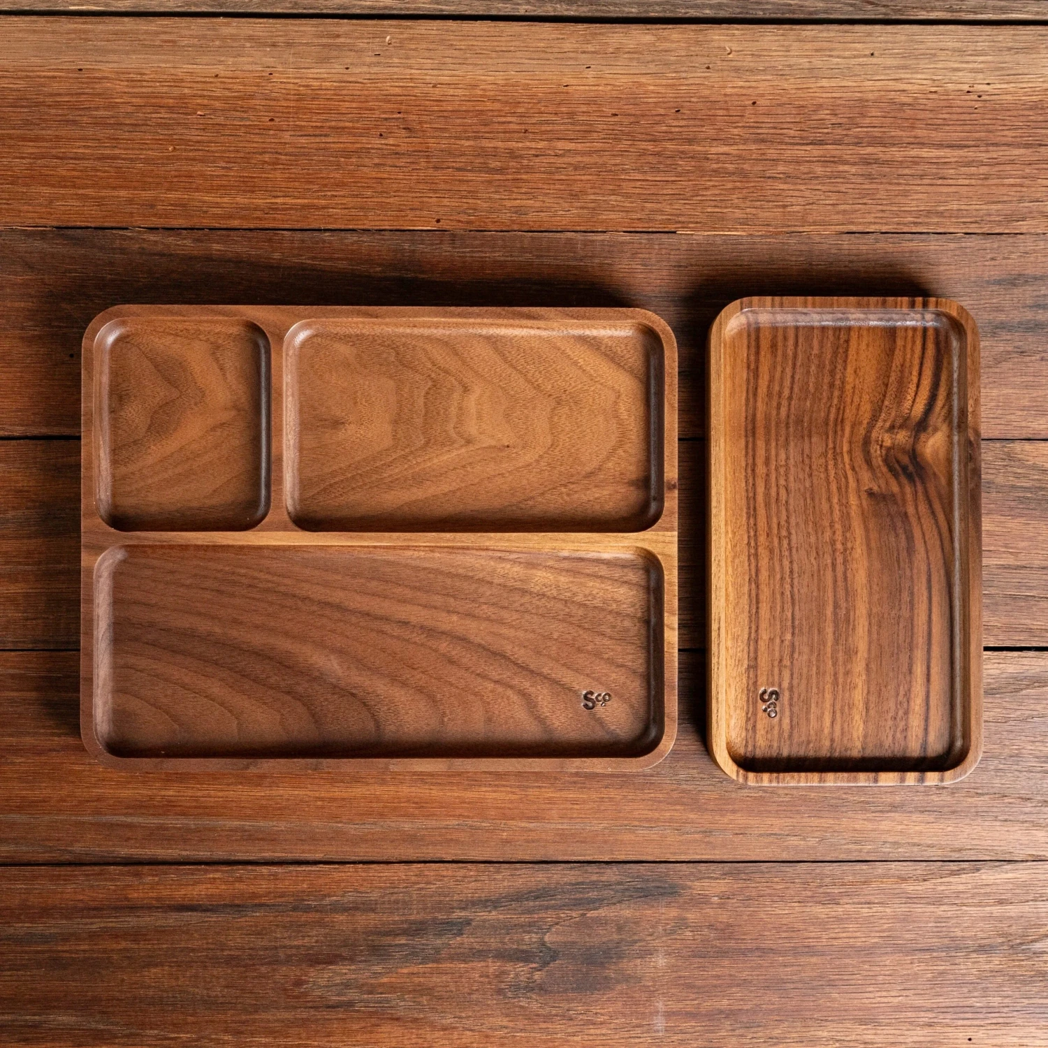 Walnut Wooden Valet 4 Walnut Wooden Valet - Image 2