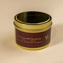 Wassail Scented Candle - Cinnamon & Cranberry Holiday Fragrance, 5 oz -Laurel Mercantile Store Wassail 5 oz candle 00003