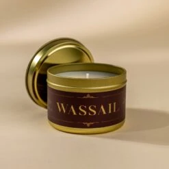 Wassail Scented Candle - Cinnamon & Cranberry Holiday Fragrance, 5 oz -Laurel Mercantile Store Wassail 5 oz candle 00006