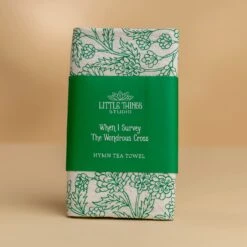 When I Survey The Wondrous Cross Hymn Tea Towel