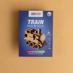 Interactive 3D Wooden Train Puzzle - Customizable STEM Model Kit 8 Interactive 3D Wooden Train Puzzle - Customizable STEM Model Kit -Laurel Mercantile Store Wooden 3D Puzzle Train 00001