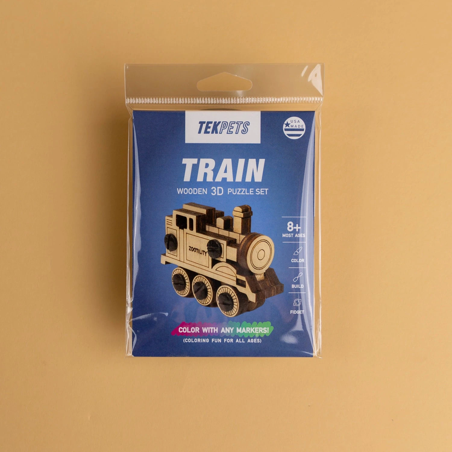 Interactive 3D Wooden Train Puzzle - Customizable STEM Model Kit 3 Interactive 3D Wooden Train Puzzle - Customizable STEM Model Kit