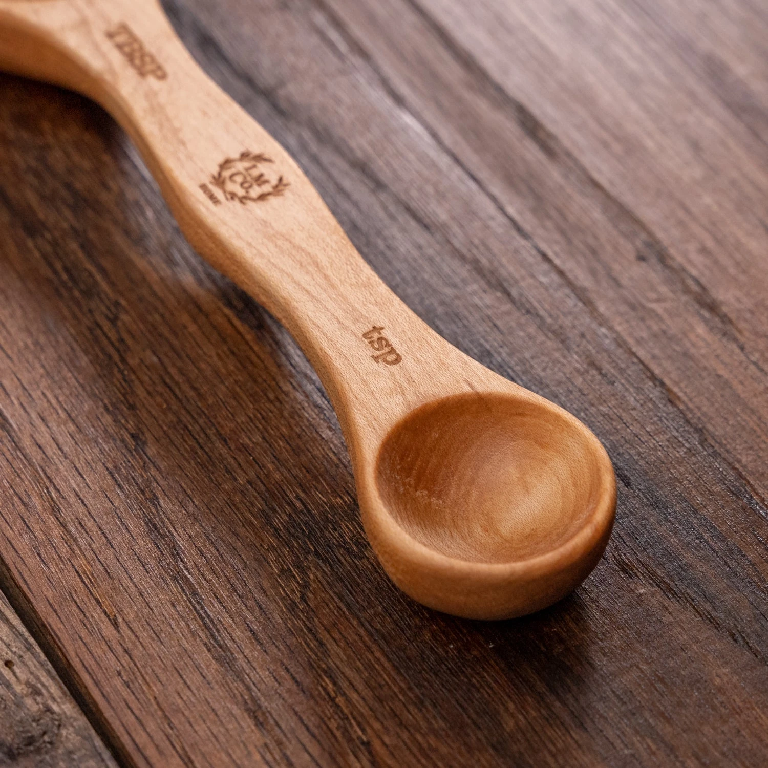 Handcrafted Solid Maple Wooden Measuring Spoon - 7.25 Inch 5 Handcrafted Solid Maple Wooden Measuring Spoon - 7.25 Inch - Image 3