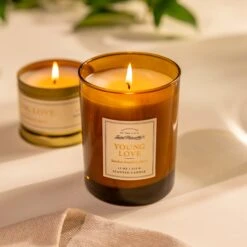 Young Love Scented Candle - Sundust Orchid & Myrrh - 11 oz -Laurel Mercantile Store Young Love 11 ounce candle 00001