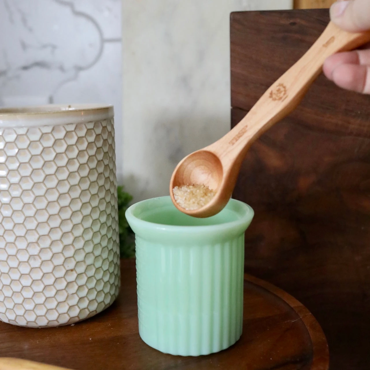 Handcrafted Solid Maple Wooden Measuring Spoon - 7.25 Inch 4 Handcrafted Solid Maple Wooden Measuring Spoon - 7.25 Inch - Image 2