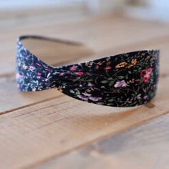 Mallorie's Vintage Floral Wide Headband with Nonslip Backing