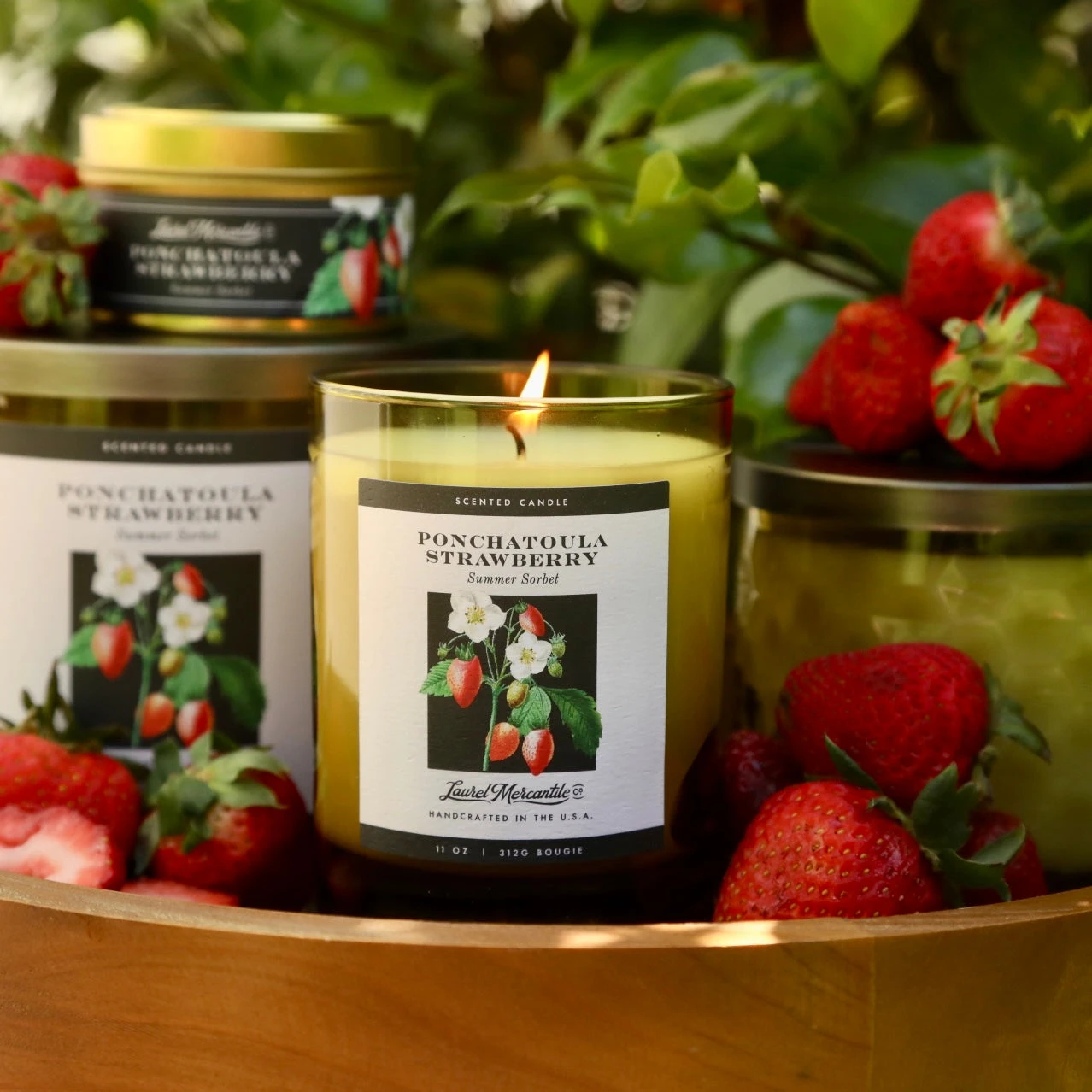 Ponchatoula Strawberry Hand-Poured Candle - 11 oz Summer Sorbet 4 Ponchatoula Strawberry Hand-Poured Candle - 11 oz Summer Sorbet - Image 2